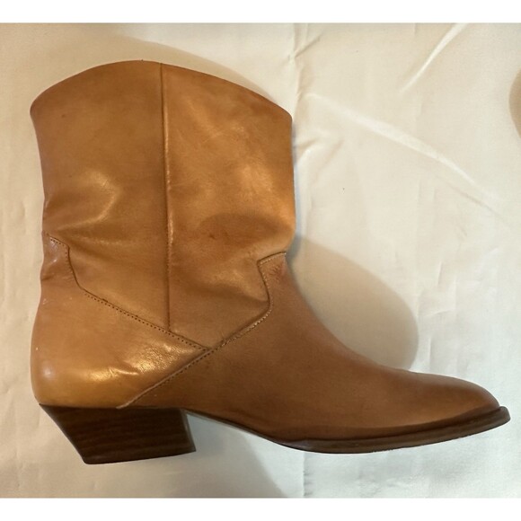 Women’s Vintage Dingo Whipstitch Western Brown Ankle Boots Soft Leather Size 7 - Picture 7 of 10